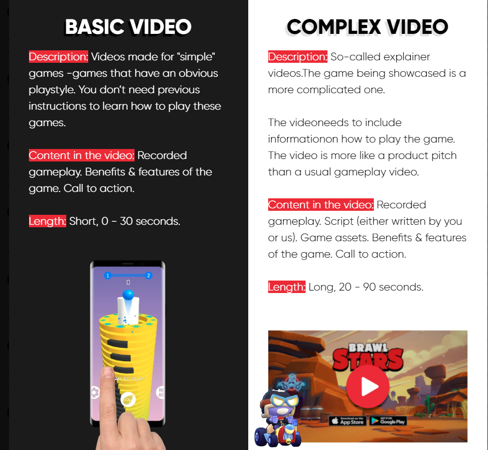 mobile game video ads explainer video