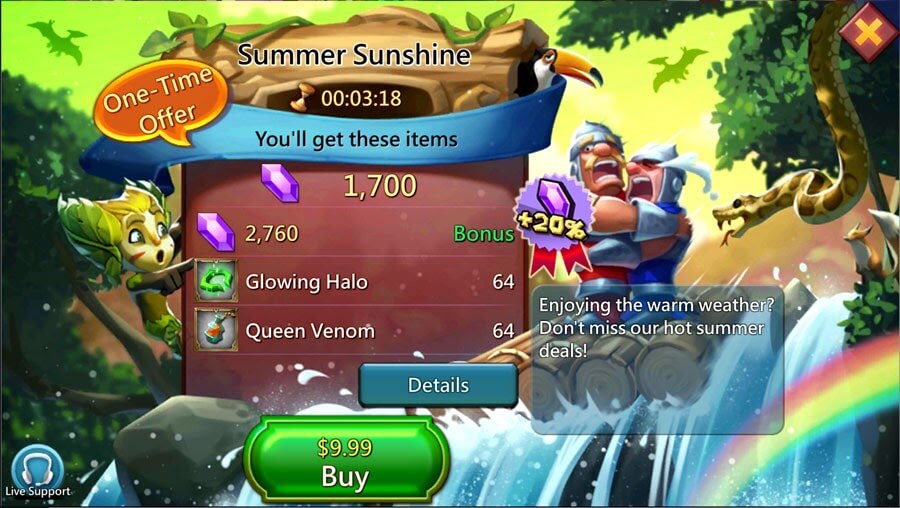 lords mobile iap offer summer sunshine
