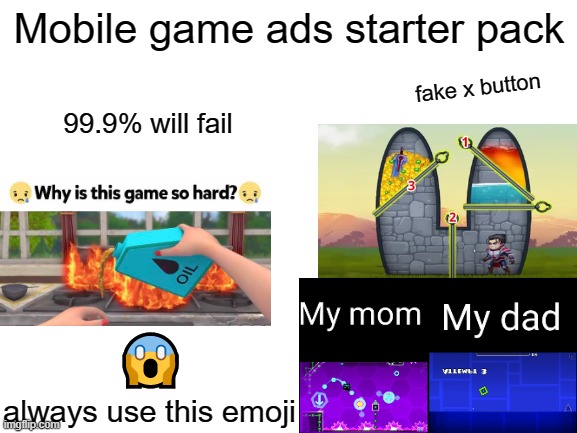 best mobile game ads memes