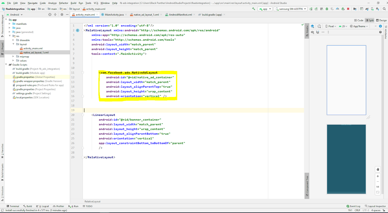 facebook ad integration