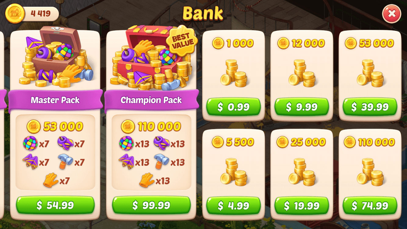 more offers homescapes monetization