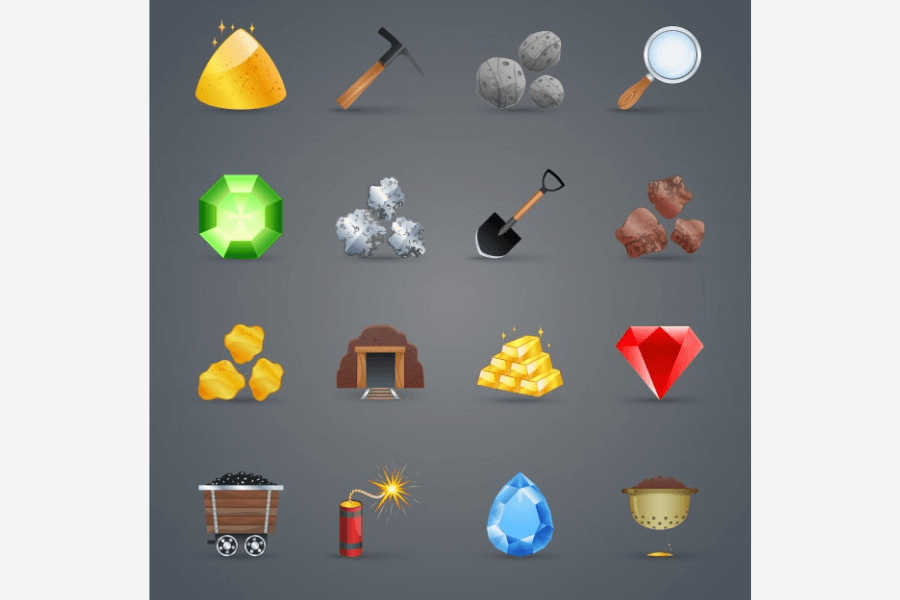 mining mobile game resources example