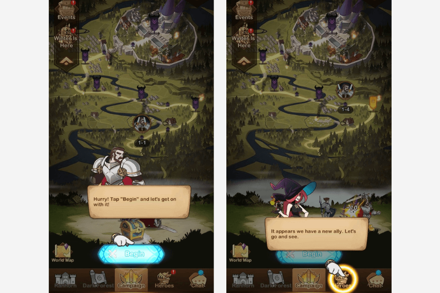 afk arena first time user experience tutorial