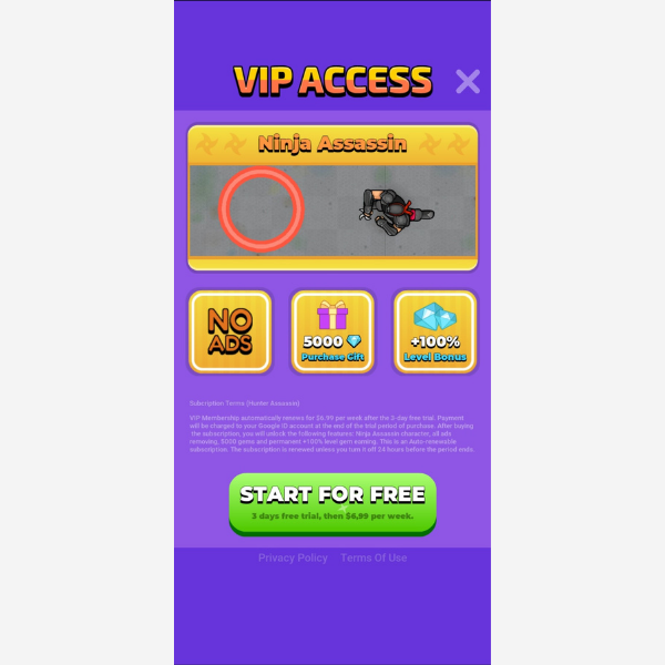 hunter assassin vip access