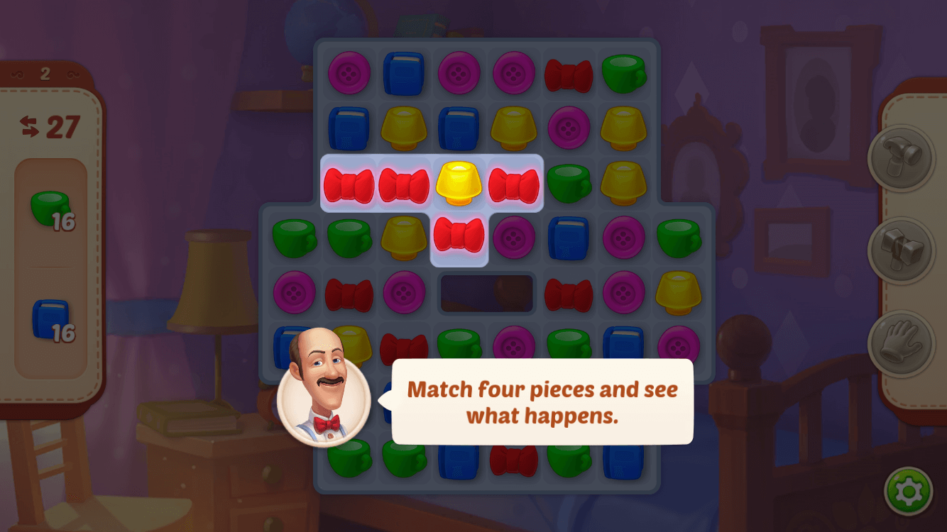 game tutorial homescapes