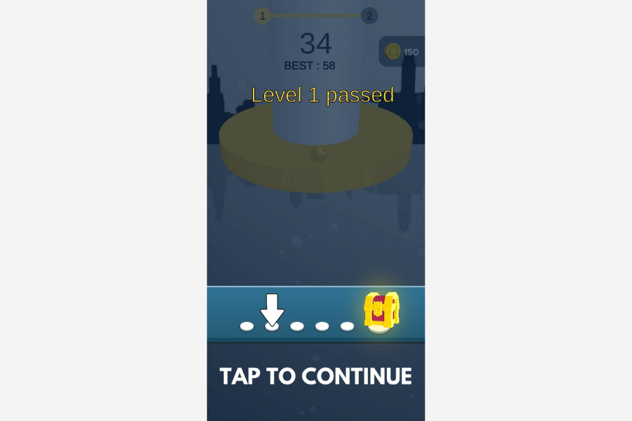 interstitial ad placement helix jump