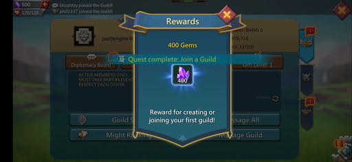 lords mobile reward