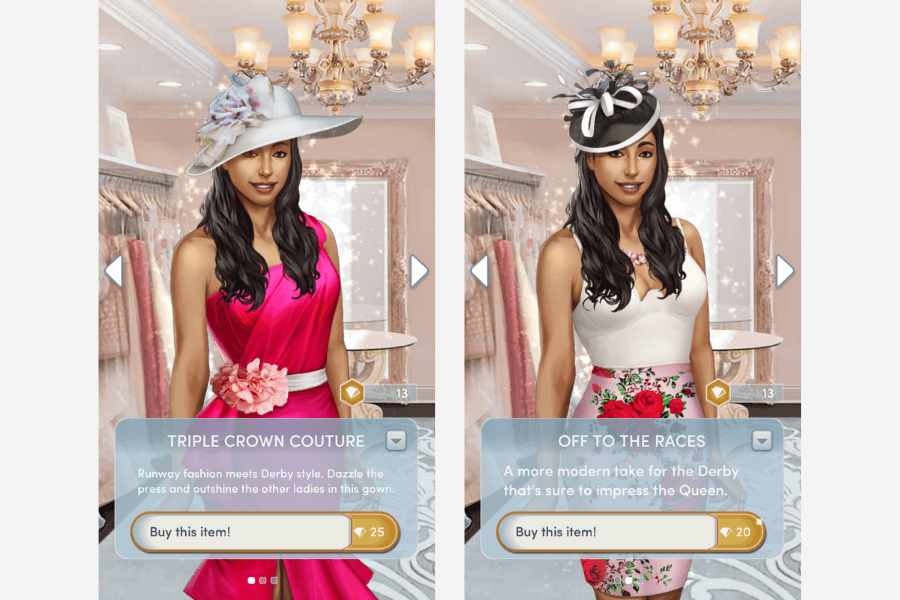 choices: stories you play monetization purchasable outfits