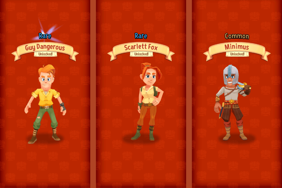 temple run idle explorers characters