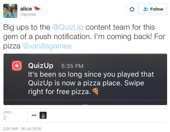 push notifications example quizup
