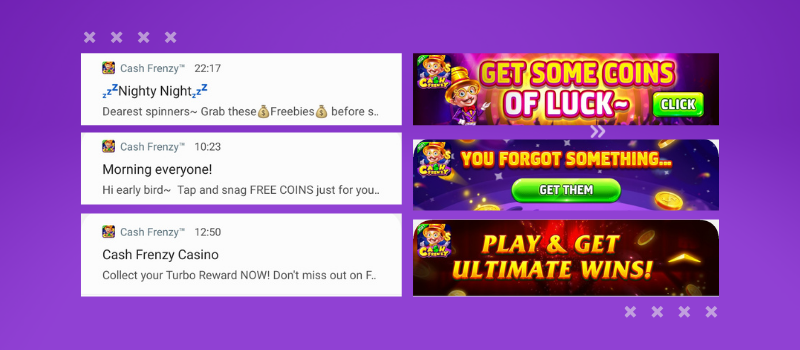 cash frenzy push notifications