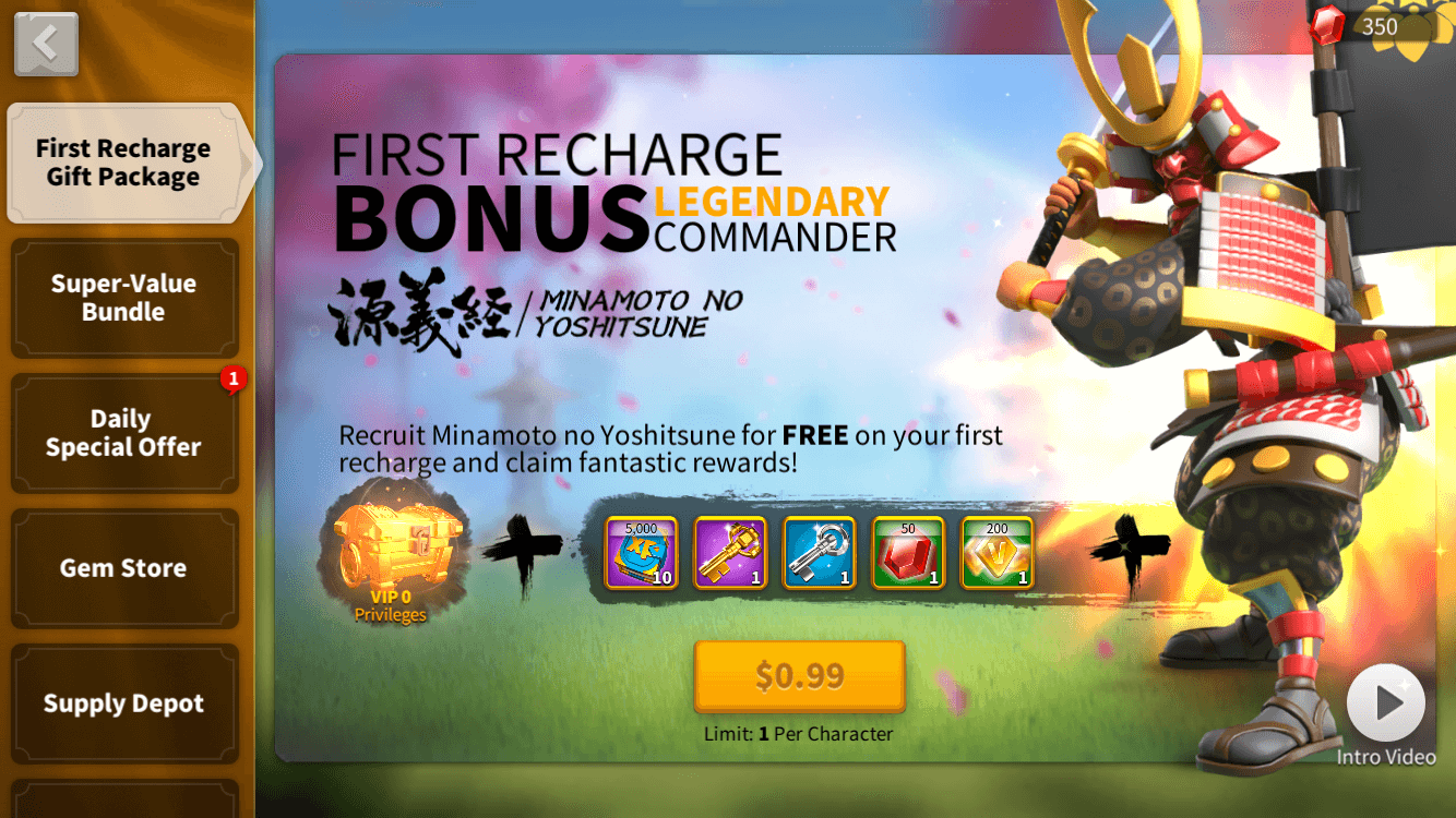first recharge gift package rise of kingdoms monetization