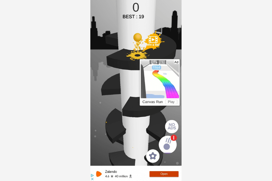  how to make money from hyper-casual games with banner ads helix jump