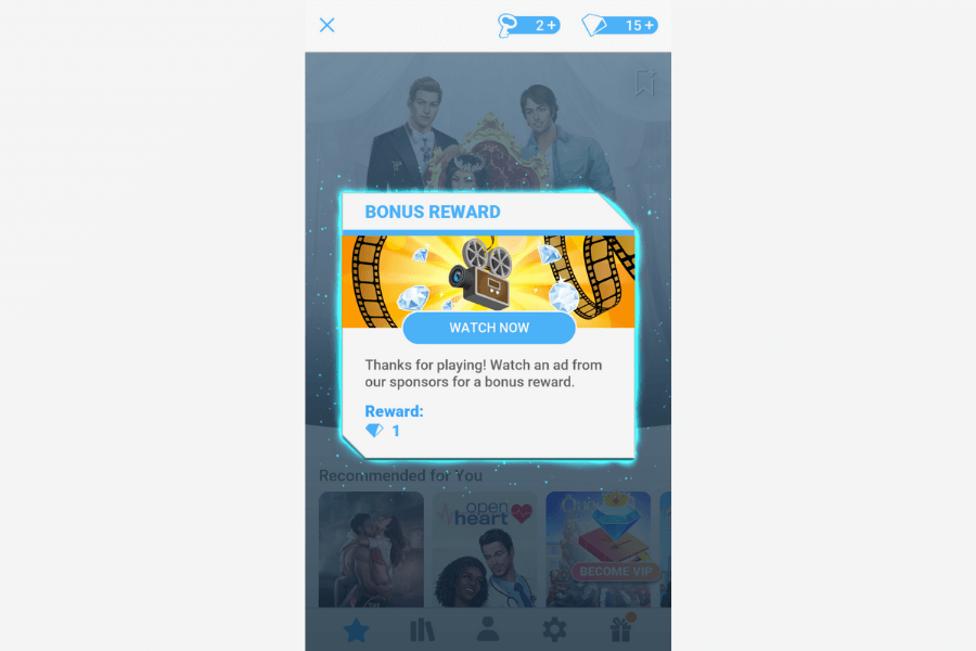 choices rewrded video ad placement