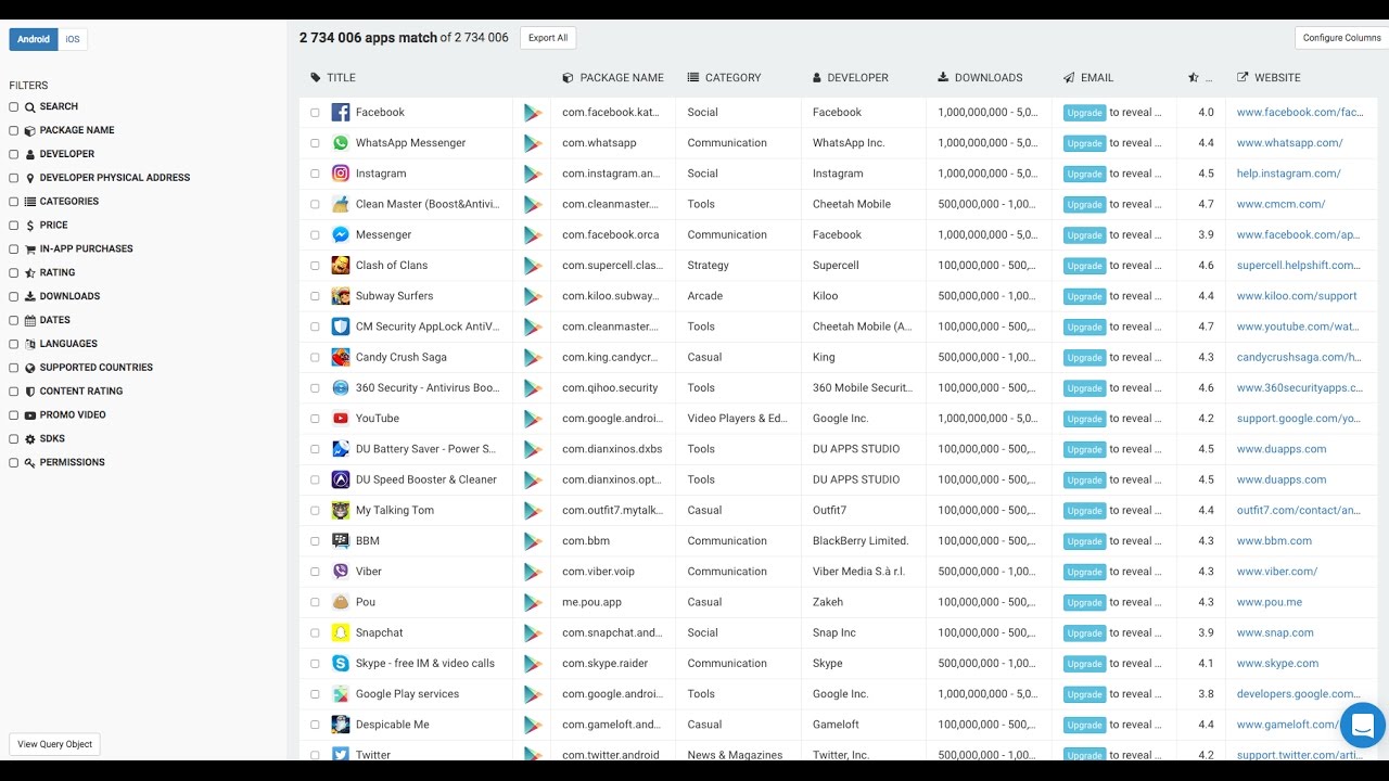 42matters mobile app data company