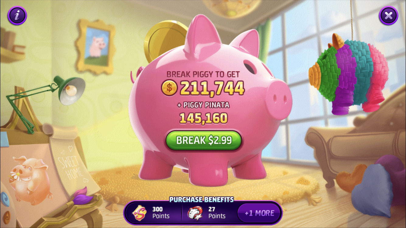 piggy bank slotomania monetization