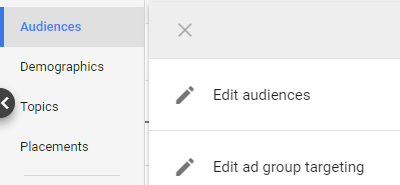 edit audience targeting