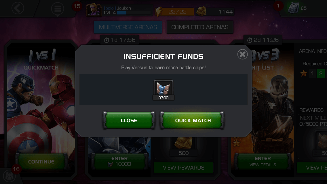 battle chips social currency marvel contest of champions