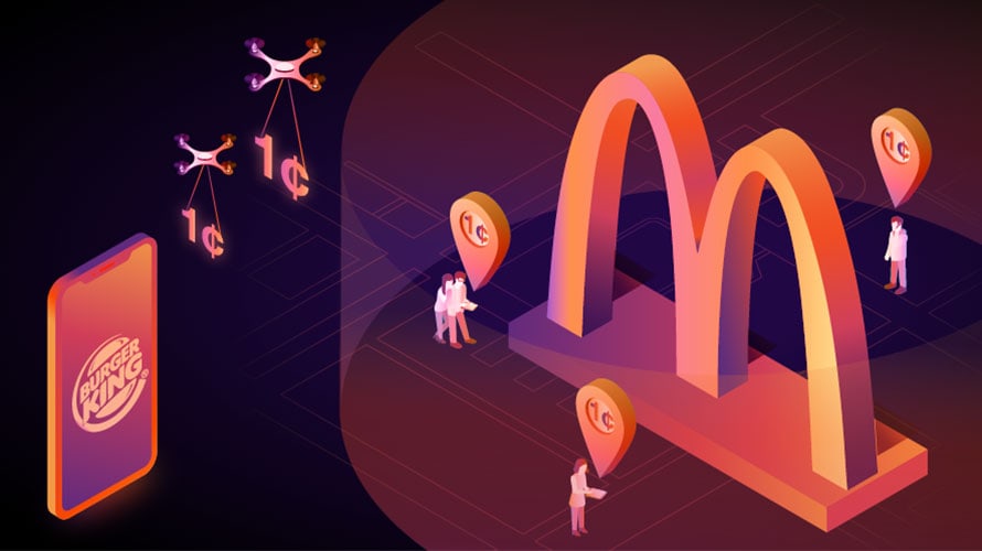 burger king mcdonald's geo conquesting