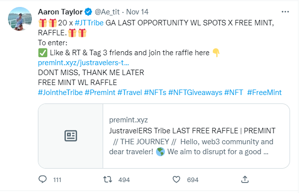 influencer giveaways