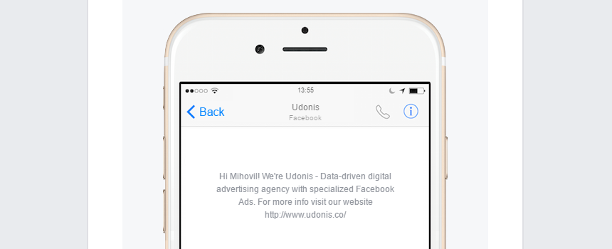 Facebook instant replies - Udonis Messenger Feature