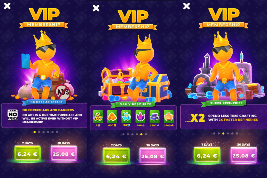 vip membership in mobile games