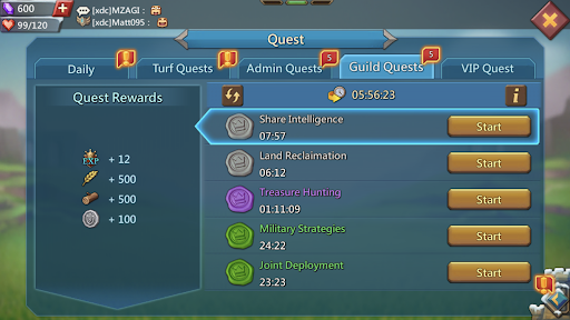 lords mobile quests