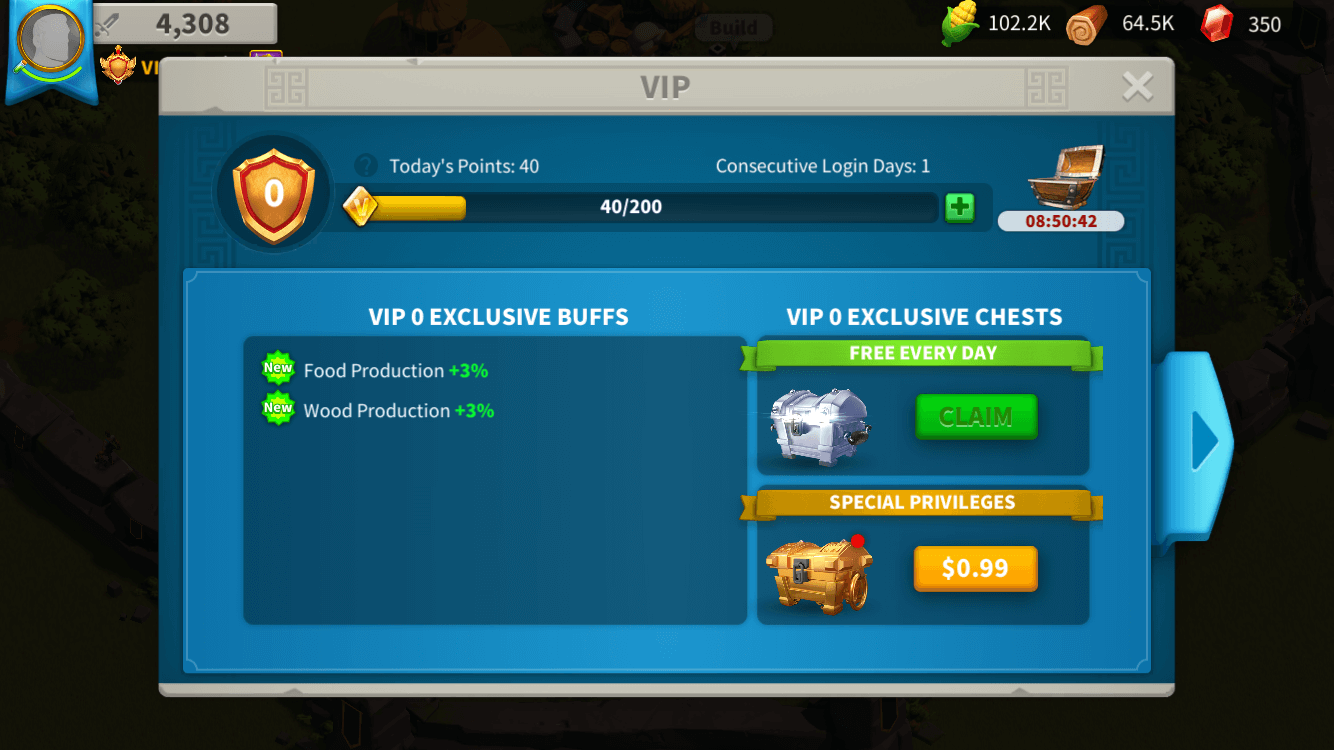 vip rise of kingdoms monetization