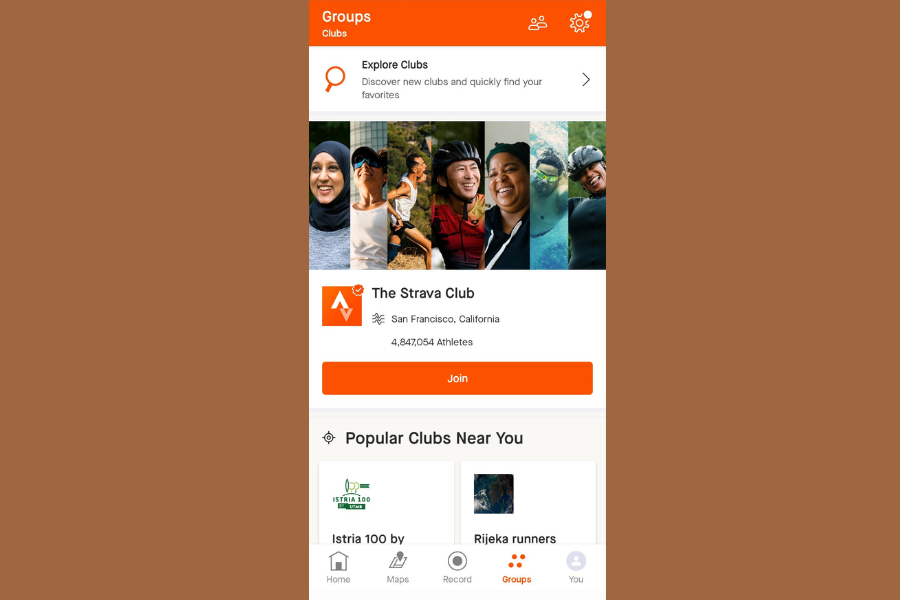 strava app groups