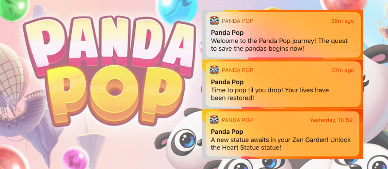panda pop push notifications