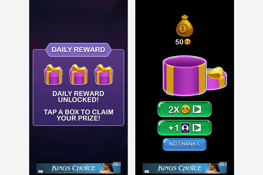 rewarded video ad placements in trivia star